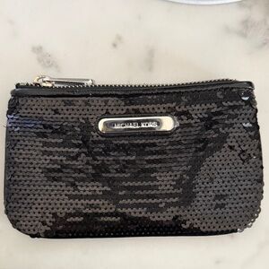 Michael Kors Black Sequin Pouch